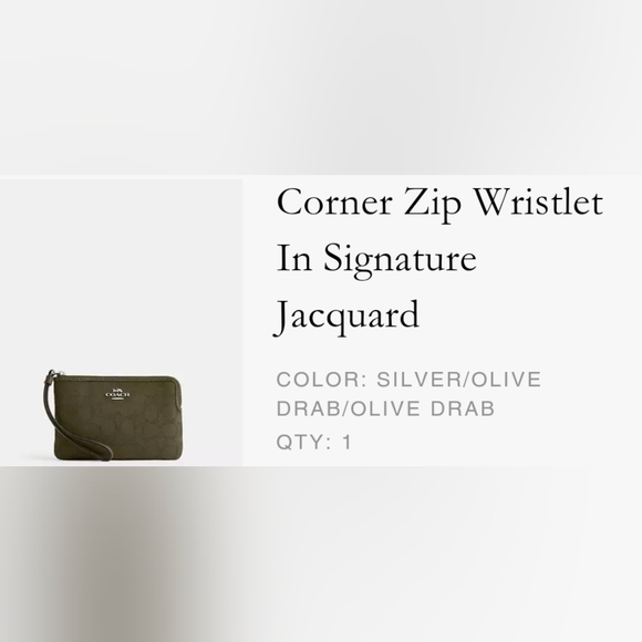 Coach ~ Wristlet in Signature Jacquard - Picture 3 of 5